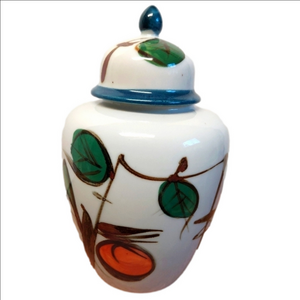 Vintage* Oriental Hand-painted Porcelain Ginger Jar